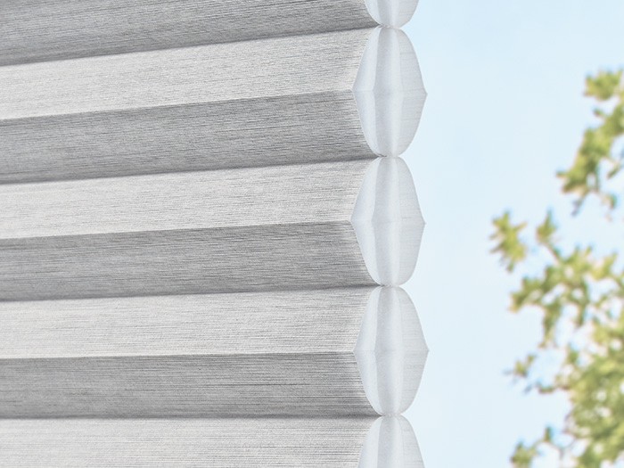 Duette® Honeycomb Shades  Color: Hudson Gray